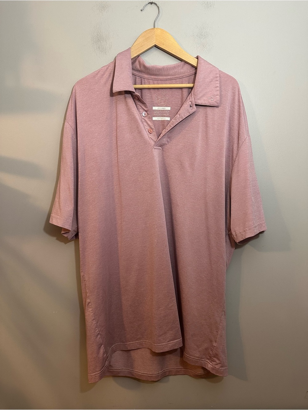 2XL Swannies Dusty Rose Polo Shirt Golf XXL Stretch